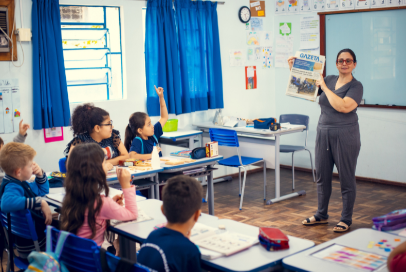 Professora leva a Gazeta para a sala de aula na Guido Herberts