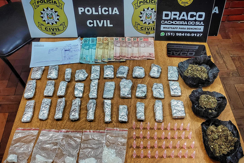 Polícia Civil apreende drogas e prende homem por tráfico em Cacheira do Sul