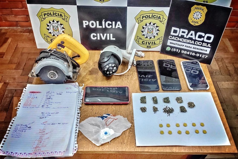 Polícia Civil prende dupla por tráfico de drogas em Cachoeira do Sul
