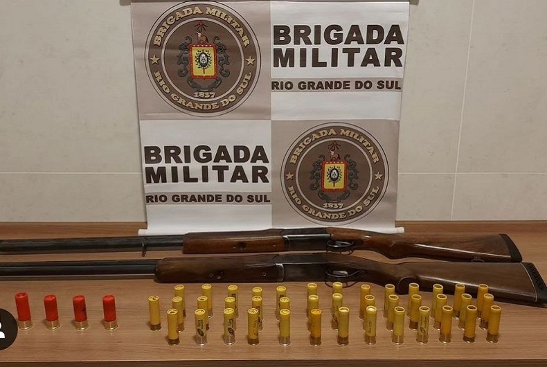 Espingardas apreensão Encruzilhada do Sul