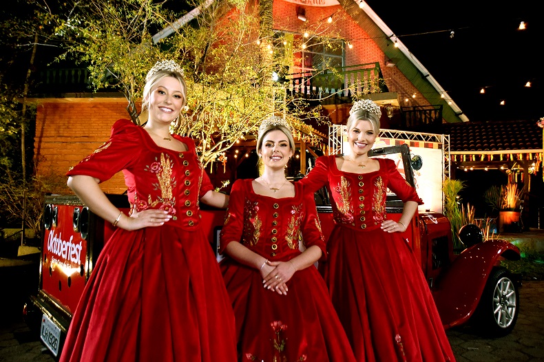 Rainha Rafaela Nicknig e princesas Amanda Regina Werner e Sofia Cristina Pretzel prometem muita animação durante toda a festa